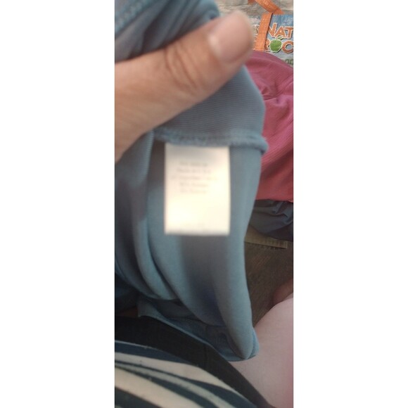 Coldwater Creek Faux‎ Wrap Top Slinky Knit Career Wear Blue Size Medium - Picture 4 of 5